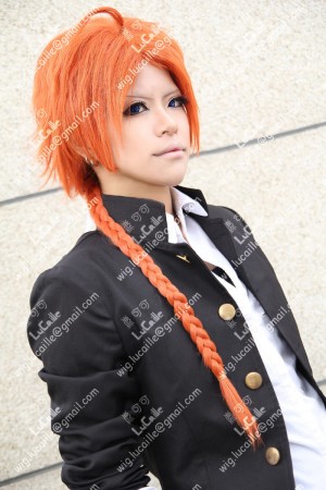 Gintama Kamui Orange Braid Hair w/s Ahoge Cosplay Party Wig