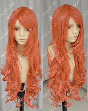 One Piece Nami 2 Years Later Version 80cm Dark Orange Wavy Lolita Cosplay Wig