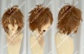 Guilty Crown Ouma Shu Brown Short Cosplay Party Wig w/ Highlight Extension