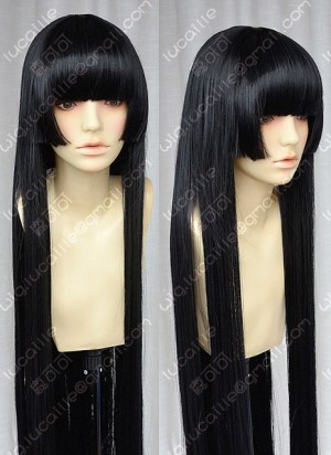 Dusk Maiden of Amnesia Kanoe Yuuko 1m Styled Black Straight Cosplay Party Wig