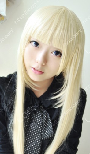 Chii Chobits 1m Pale Blonde Straight Cosplay Party Wig