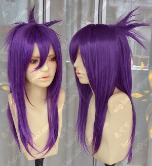 Reborn! Chrome Dokuro 10 Years Later 60cm Styled Purple Cosplay Party Wig