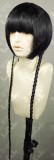 Zone-00 Okino Mayoko Black Cosplay Party Wig w/ Braided Extensions