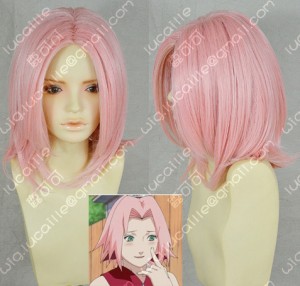 Naruto Sakura Haruno Short Pink Cosplay Party Wig