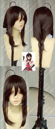 Vocaloid3 China YUEZHENG LING 125cm Brown Braid Cosplay Party Wig