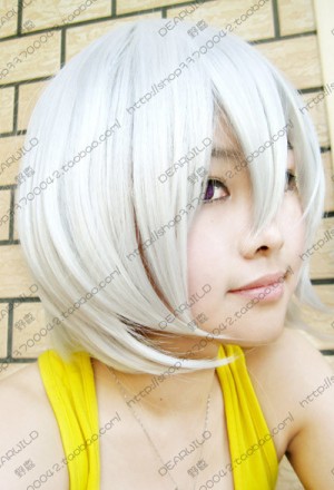 Naruto Hohzuki Suigetsu Silvery White Short Cosplay Party Wig