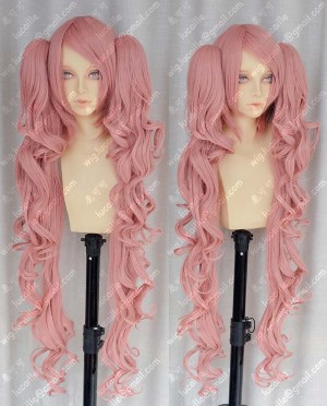 Dusky Pink Cosplay lolita Party Wig w/ Ponytails