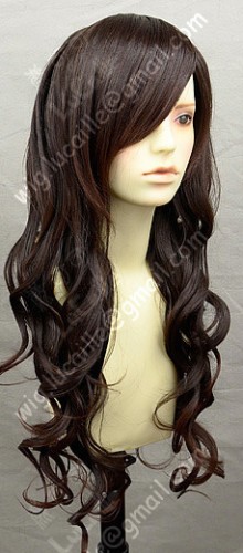 4 Color Youth Girl Loita Style 80cm Warm Brown Wavy Daily Cosplay Party Wig