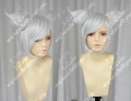 Cosplay Accessories Silvery White Cat Ears Only Not Including Short Wig