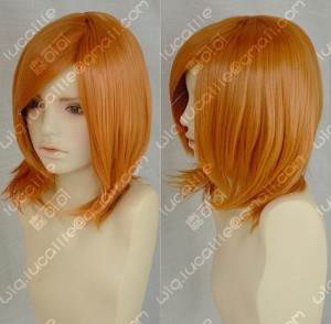 Youth Girl Golden Orange Short Cosplay Party Wig