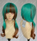 ZYR Ayamo Fashion Green Gradient Brown 60cm Curly Party Cosplay Wig