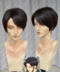 Attack on Titan Levi Chocolate Brown Short Cosplay Party Wig