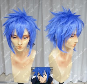 Fairy Tail Jellal Fernandes Light Water Blue Short Cosplay Party Wig