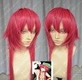 Magi The Labyrinth of Magic Kouha Ren Red Pink  Short Wig with 100cm Hair On The Temples Cosplay Party Wig