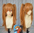 Neon Genesis Evangelion Asuka Langley Soryu Marigold 75cm Straight Party Cosplay Wig/ With Ponytails