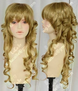 4 Color Youth Girl   60cm Khaki  60cm Curly Daily Cosplay Party Wig