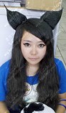 Cosplay Accessories Big Black Cat Ears Only Not Including Short Wig