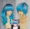 Ayamo Style Tokyo Fashion Navy Blue Mix Grey Purple Couples Daily Cosplay Party Wig