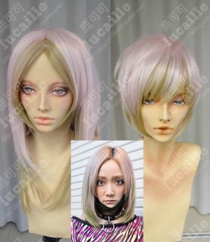 Ayamo Style Tokyo Fashion Center Parting Pink Gradient Coffee Daily Cosplay Party Wig