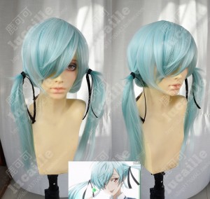 Yamada-kun and the Seven Witches Noa Takigawa Baby Blue Ponytails Style Cosplay Party Wig