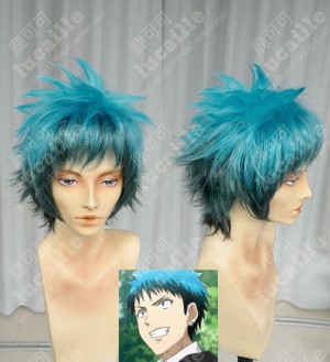 Yamada-kun and the Seven Witches Ryu Yamada Horizon Blue Gradient  Black Cosplay Party Wig
