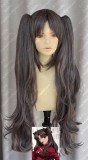 Fate/stay night Tosaka Rin Greyish Black Cosplay Party Wig w/ Ponytails