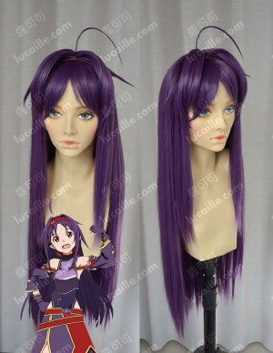 Sword Art Online Ⅱ Yūki Konno Yūki  Royal Purple 80cm Cosplay Party Wig