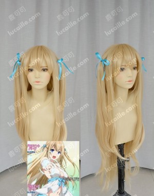 Amagi Brilliant Park Sylphy Apricot 70cm Curly Cosplay Party Wig