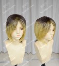 Haikyū!! Kenma Kozume Brown Gradient Golden Center Parting Short Cosplay Party Wig