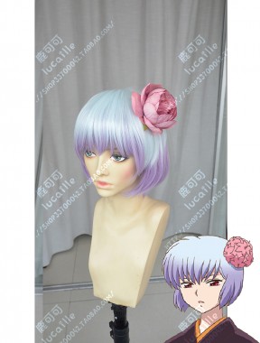 Rin-ne yōkai no Rinne Tamako Silver Gradient Light Purple Short Cosplay Party Wig