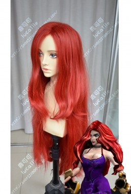 League of Legends Miss Fortune Firebrick Curly 100cm Cospaly Party Wig