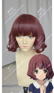The Lost Village Masaki Bordeaux Mix Brown Rinka Style Short Cosplay Party Wig