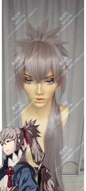 Fire Emblem if Takumi Rose Dust Mix Powder Pink Ponytail Style Cosplay Party Wig