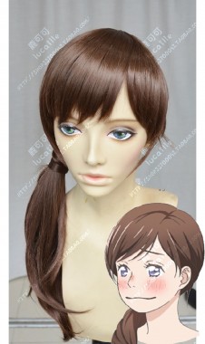 March Comes in like a Lion Akari Kawamoto Coffee Brown Ponytail Cosplay Party Wig