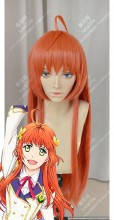 Magic★Kyun! Renaissance Aigasaki Kohana Orange Mix Red 80cm Straight Cosplay Party Wig
