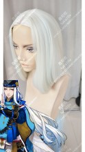 Onmyoji Abe no Seimei 120cm Center Parting White Gradient Light Blue Straight Cosplay Party Wig