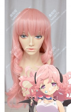 Magical Girl Raising Project Swim Swim Flamingo Pink 80cm Curly Cosplay Party Wig