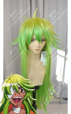 Nanbaka - The Numbers Nico Chartreuse Yellow Gradient Spring Green 100cm Cosplay Party Wig