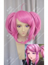 League of Legends Lux Star Guardian Skin Cherry Pink Ponytails Cosplay Party Wig