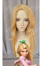 Disney Tangled Princess Rapunzel Golden 120cm Straight Cosplay Party Wig