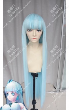 Onmyoji Yuki-onna Baby Blue 100cm Straight Cosplay Party Wig