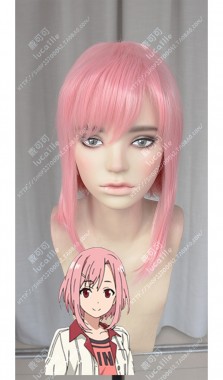 Sakura Quest Yoshino Koharu Flamingo Pink Short Cospaly Party Wig