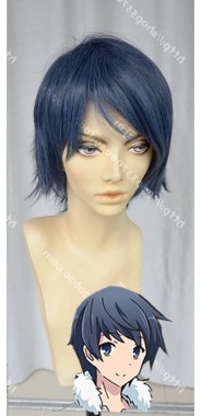 In Another World With My Smartphone Touya Mochizuki Iron Blue Mix Baby Blue Short Cosplay Party Wig