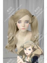 Persona5 PANTHER Takamaki Ann Light Cream 2 Ponytails Cosplay Party Wig
