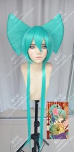 Vocaloid A ME YO ME Miku Hatsune Geisha Style Turquoise Color Cosplay Party Wig