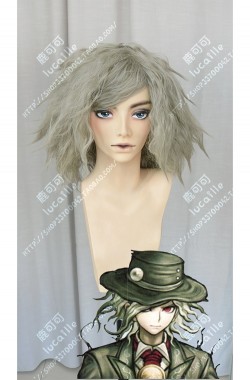 Fate/Grand Order Avenger Monte Cristo Edmond Dantès Slate Green Mix Shadow Blue Curly Short Cosplay Party Wig