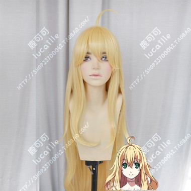 Dies irae Marie Stay Hair Style Canary Yellow 120cm Curly Cosplay Party Wig