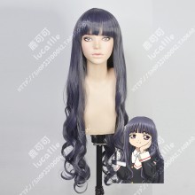 Cardcaptor Sakura: Clear Card Tomoyo Daidouji Purple Mix Gray 90cm Neet Bang Curly Cosplay Party Wig