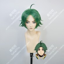 Record of Grancrest War Theo Cornaro Green Center Parting Short Cosplay Party Wig
