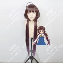 The Ryuo's Work is Never Done! Ai Hinatsuru Raisin Cover Mauve 100cm Ponytail Style Straight Cosplay Party Wig